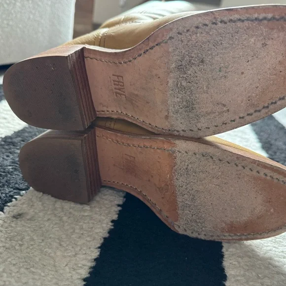 Frye Yellow Leather Campus Boots - Picture 3 of 9